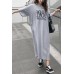 Bohemian gray print cotton clothes Omychic Inspiration o neck Half sleeve cotton robes Summer Dress