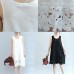 summer black stylish cotton  sundress oversize casual dresses o neck maxi dress