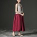 Art linen Robes boutique Sleeveless Linen Leisure Summer Women Dress