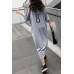 Bohemian gray print cotton clothes Omychic Inspiration o neck Half sleeve cotton robes Summer Dress